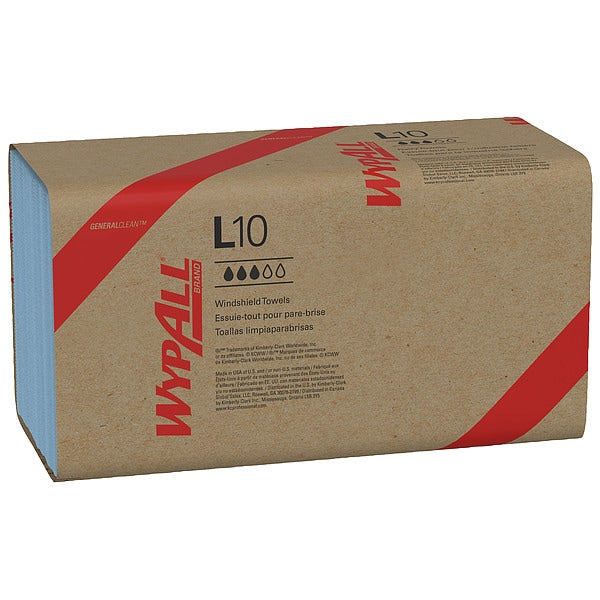 Dry Wipe, Blue, Paper, 10 PK, 224 Wipes, 9 in x 10 1/4 in