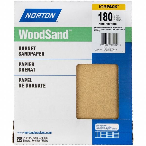 Sandpaper Sheet, Grit 180, 11