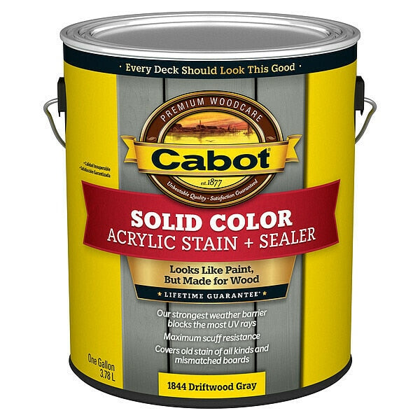 Solid StainDriftwood GrayLow Lustre, 1gal