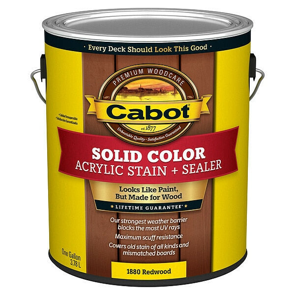 Solid Acryl StainRedwoodLowLustre, 1gal