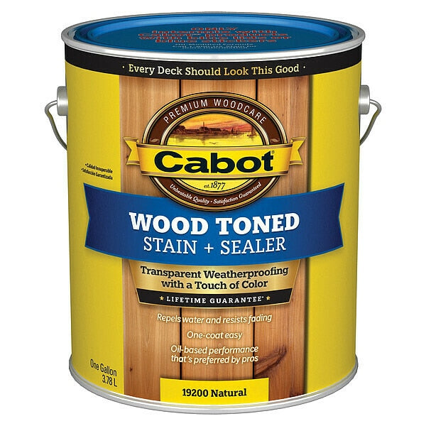 Exterior Stain, Natural, Toned Flat, 1 gal.