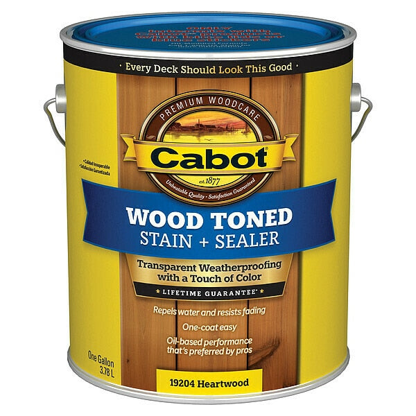 Exterior Stain, Heartwood, Toned Flat, 1gal