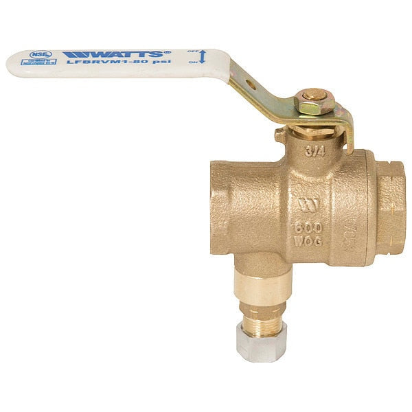 Ball And Relief Valve, Bronze, 125 psi