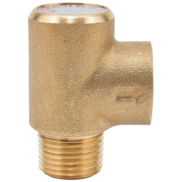 Pressure Relief Valve, Brass, 75 psi