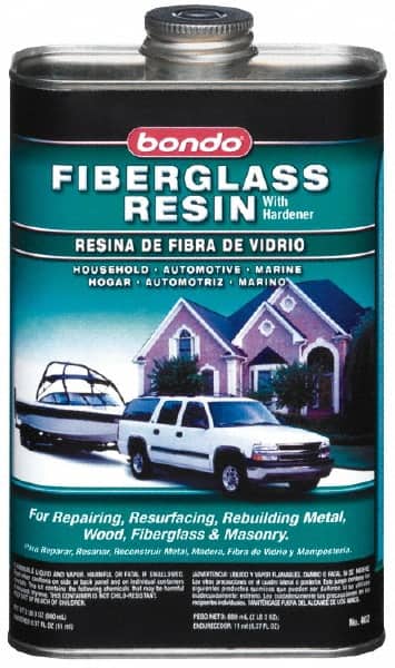 Fiberglass Resin32 Oz Resin, 0.37 Oz Liq