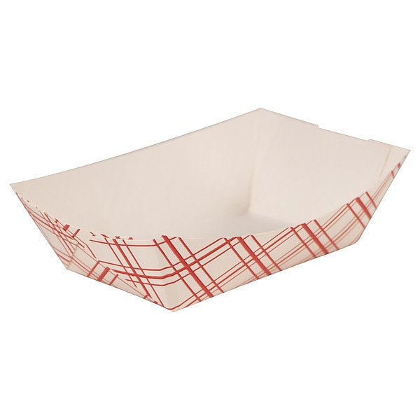 Paper Disposable Food Tray 1/4 lb., Red, Pk1000