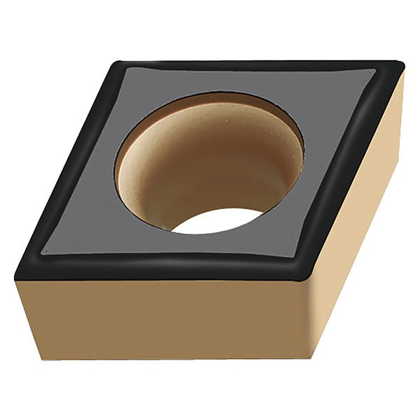 Diamond Turning Insert, Diamond, 3/8 in, CCGT, 80  Degrees, 1/64 in, Carbide