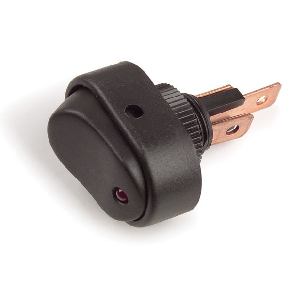 Rocker Switch, 3 Blade, Green, 30A, 1/2