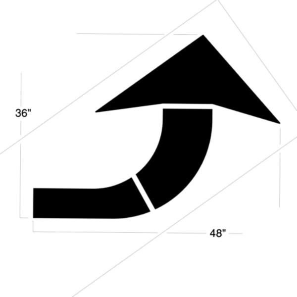 Stencil, 6ft., Federal Curved Arrow, 1/8