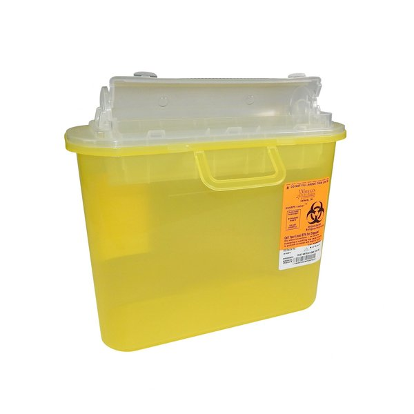 Sharps Container, 5.4 qt., Yellow, PK12