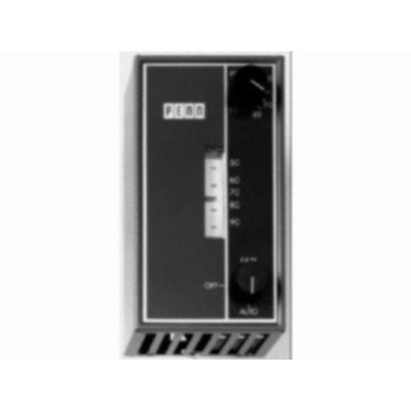 Wall Thermostat, 40 Degrees to 90 Degrees F, SPST, 120/208/240VAC