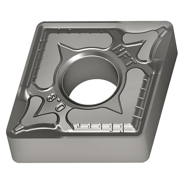 Diamond Turning Insert, Diamond, 1/2 in, CNGG, 80  Degrees, 1/32 in, Carbide