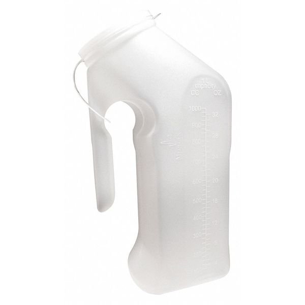 Urinal w/Hang Hndl and Cover, Dspsbl, PK50