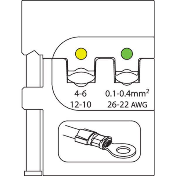 Module Insert, Insulated Terminals, 0.1