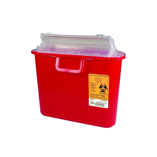 Sharps Container, 5.4 qt., Red, PK12