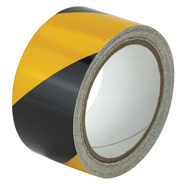Marking Tape, Striped, Black/Yellow, 2