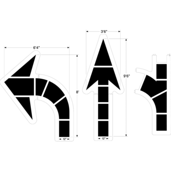 Stencil, Large Fedreral Arrow Kit, 1/8