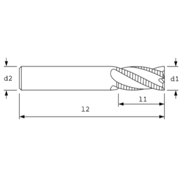 SC Endmill, 4FL, BRT, 5/8