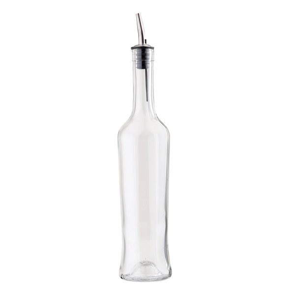 Sottile Clr Glass Bottle W/SS Pour, 17OZ
