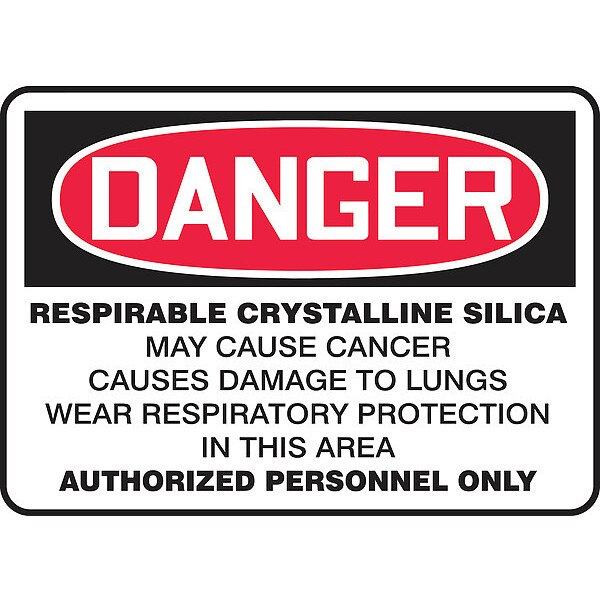 Danger Sign, 14 in Height, 20 in Width, Plastic, Horizontal Rectangle, English