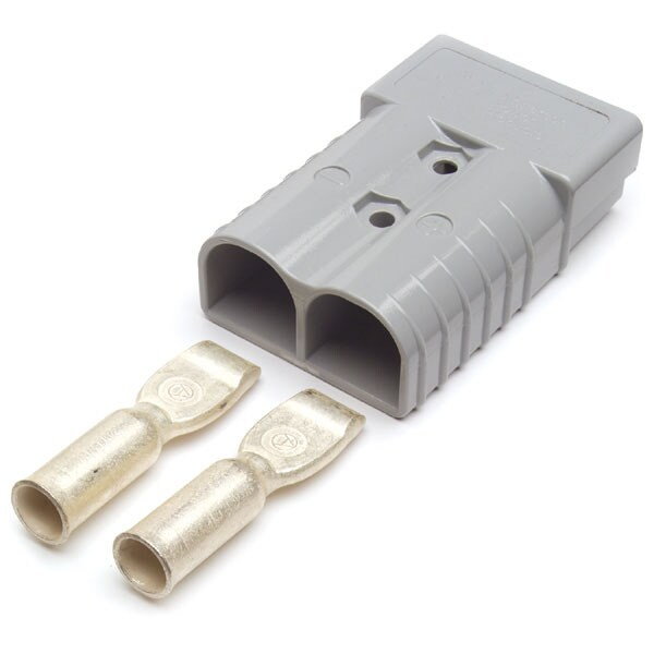 Replacement End, 4 Ga, 175 Amp, Grey
