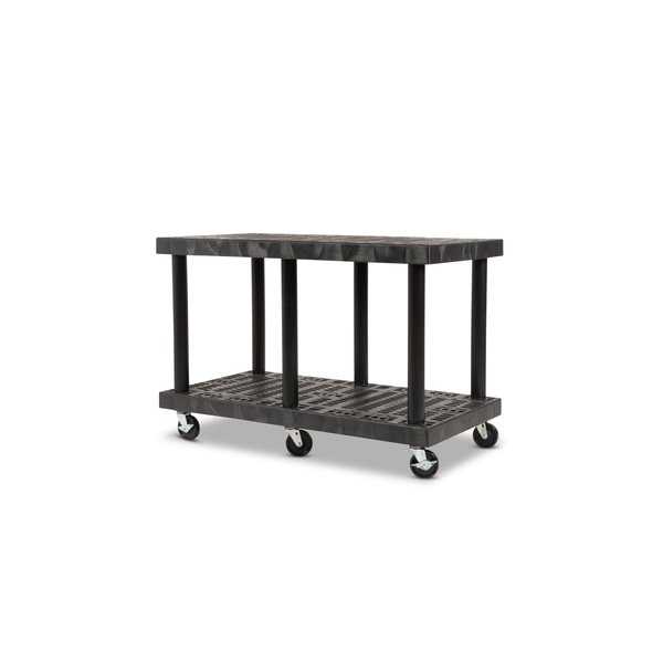 Recycled HDPE Modular-Kart, 2 Shelves, 650 lb
