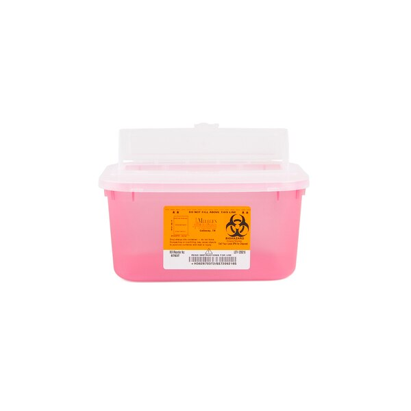 Sharps Cntainr, 1 gal., Trnslucnt Red, PK23