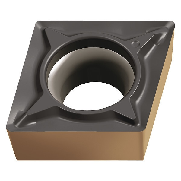 Diamond Turning Insert, Diamond, 1/4 in, CCGT, 80  Degrees, 0.0080 in, Carbide