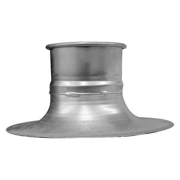 Round Bellmouth Adapter, 12 in Duct Dia, Galvanized Steel, 20 GA, 20