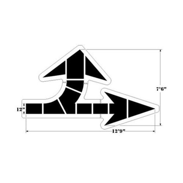 Stencil, Lrg Federal Combo Arrow, 1/8