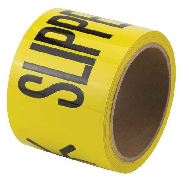 Safety Warning Tape, Solid, Black/Yl, 3
