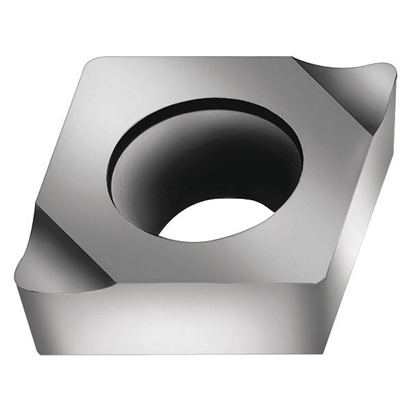 Diamond Turning Insert, Diamond, 7/32 in, CPGT, 80  Degrees, 1/64 in, Carbide