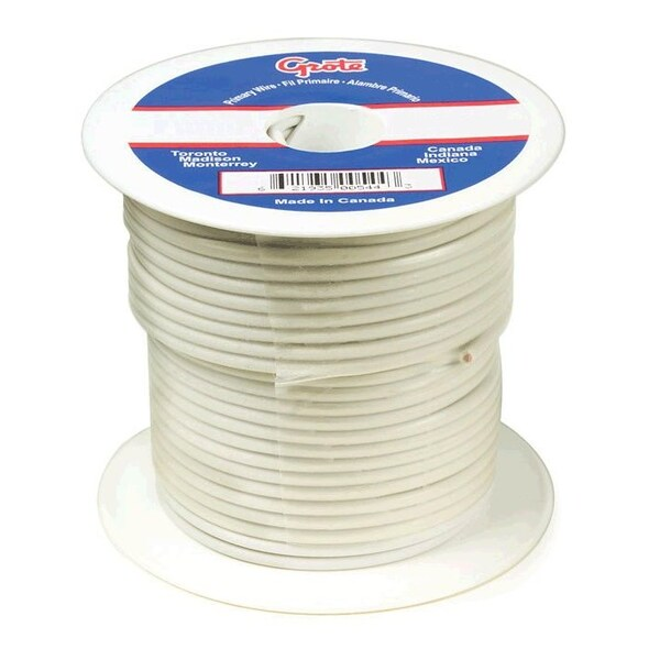 Primary Wire, 12 Gauge, White, 1000ft.Spool