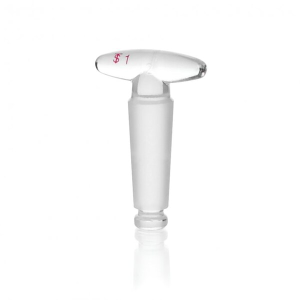 Straight Bore Stopcock Plug, Clear, 4 Sz