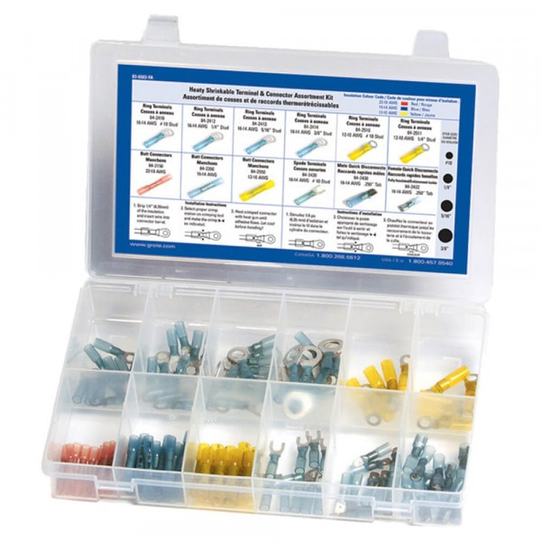 Heat Shrink Terminal Kit, 22-10 Ga, PK120