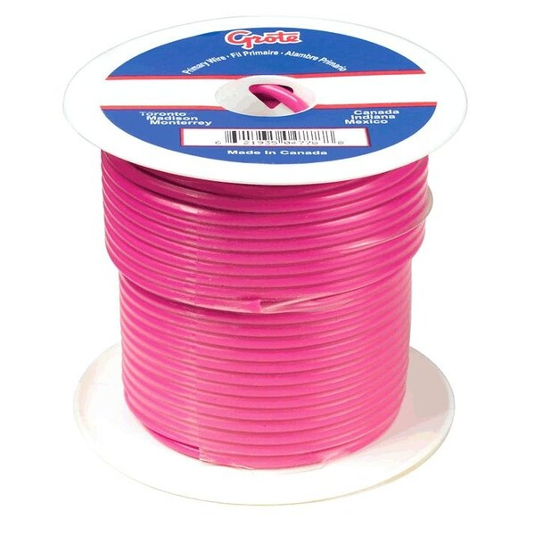 Primary Wire, 16 Gauge, Pink, 100 ft. Spool