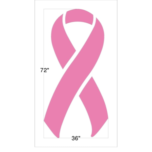 Stencil, Breast Cancer Ribbon, 1/8