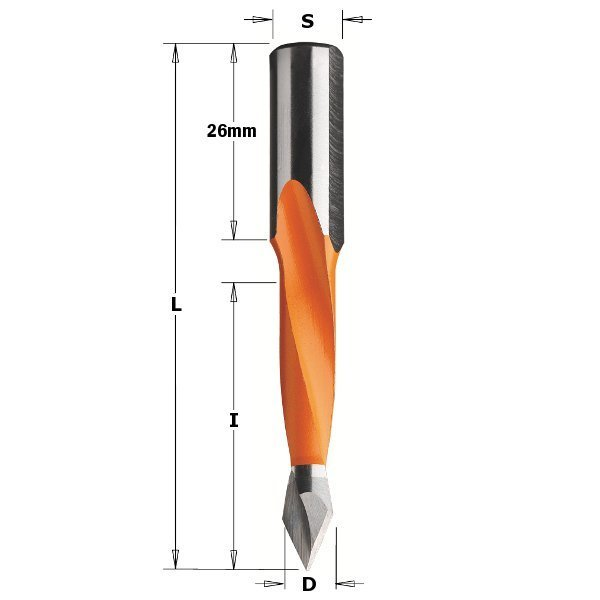 Dwl Drill Thrgh Hole, Rght, 9mm dia.