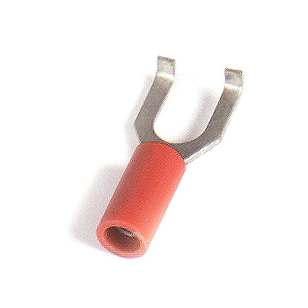 22-18 AWG Vinyl Spade Flange Terminal #6 Stud PK15