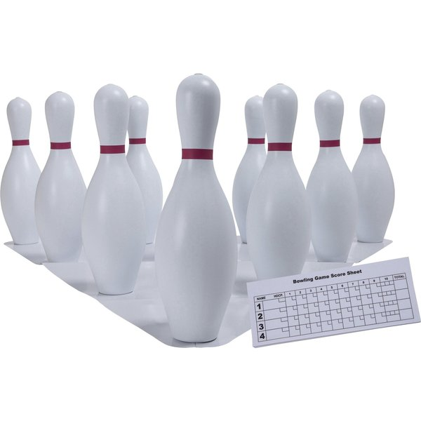 Bowling Pin Set, Set of 10, Score Pad