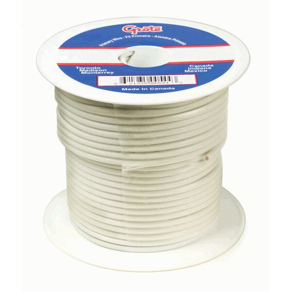 Sxl Wire, 16 Gauge, White, 100 ft. Spool