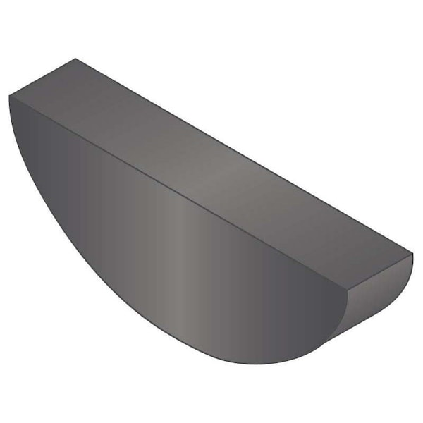 Woodruff Key, 10 x 13 mm Key Size, 13 mm H, Carbon Steel Plain