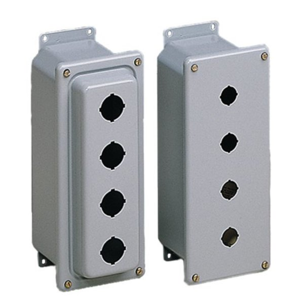 Pushbutton Enclosure, 4.50 in. H, Steel