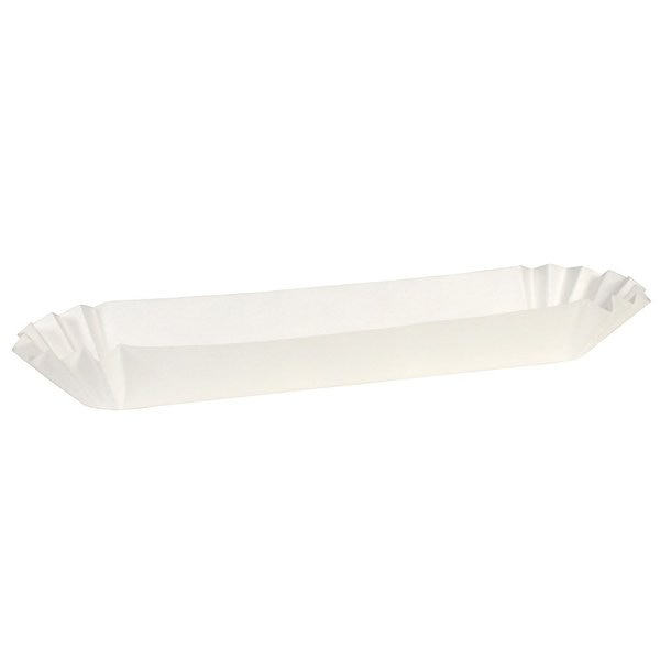 Fluted Hot Dog Tray, White, 10