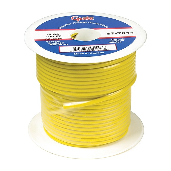 Primary Wire, 10 Gauge, Yellow, 25 ft.Spool