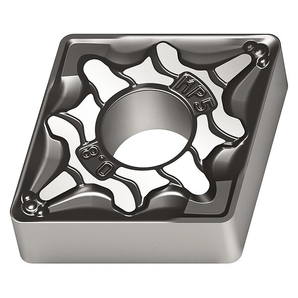 Diamond Turning Insert, Diamond, 1/2 in, CNMG, 80  Degrees, 1/64 in, Carbide