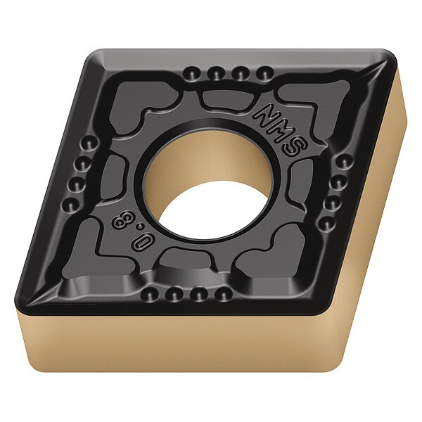Diamond Turning Insert, Diamond, 1/2 in, CNMG, 80  Degrees, 1/64 in, Carbide