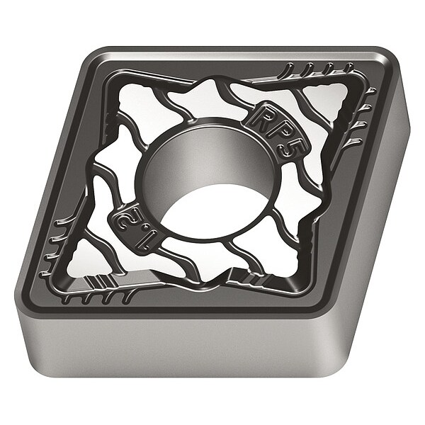 Diamond Turning Insert, Diamond, 3/4 in, CNMG, 80  Degrees, 3/64 in, Carbide