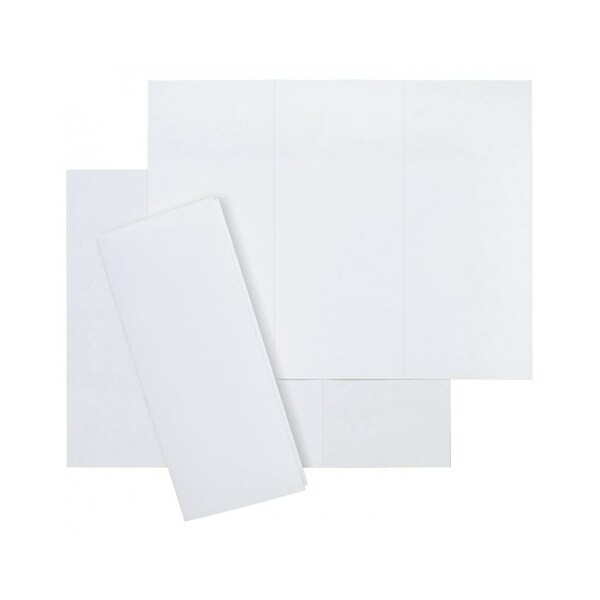 Tray Ticket, White, (3) Panel, Perf, PK500