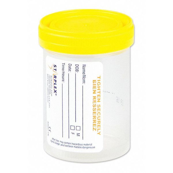 Specimen Container w/Lid, 120mL, PK300